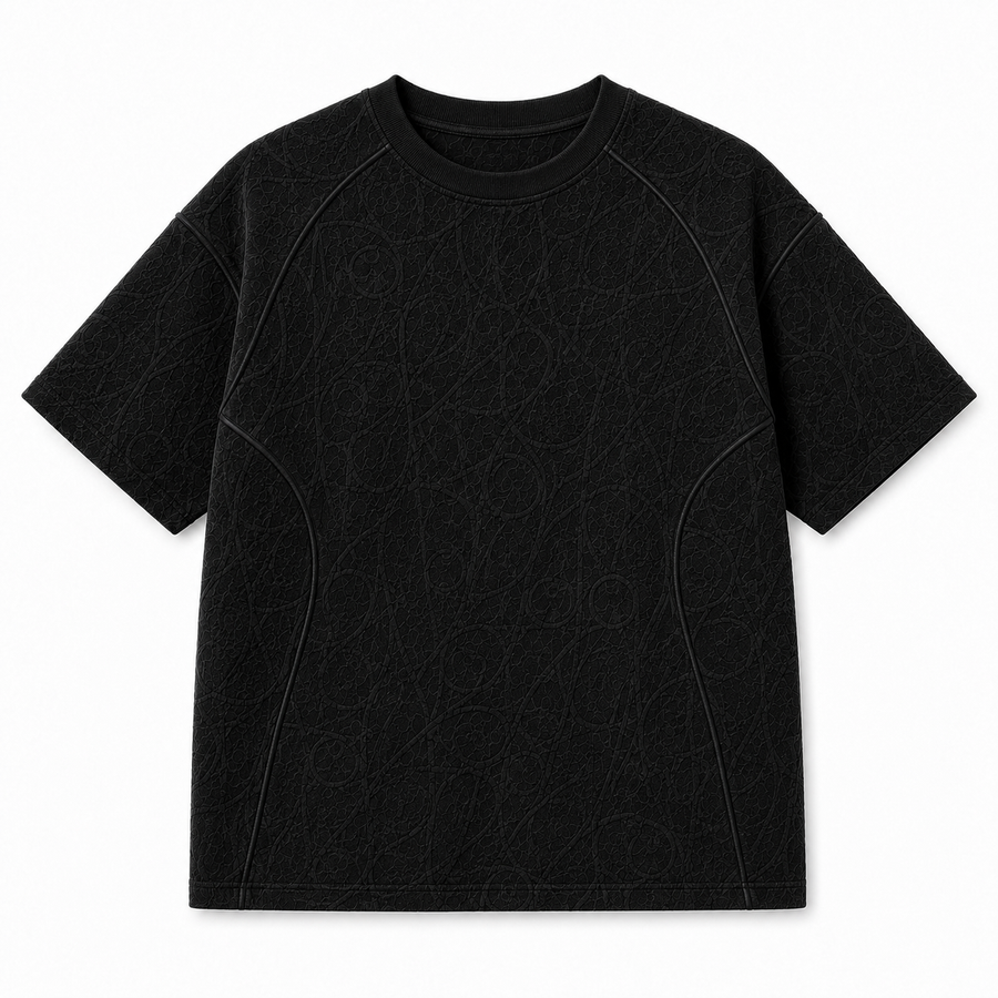 OBLIQUE T-SHIRT (BLACK)