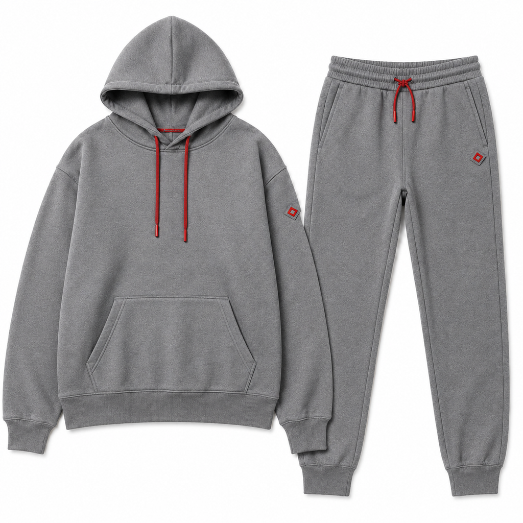 TTC CG TRACKSUIT GREY & RED