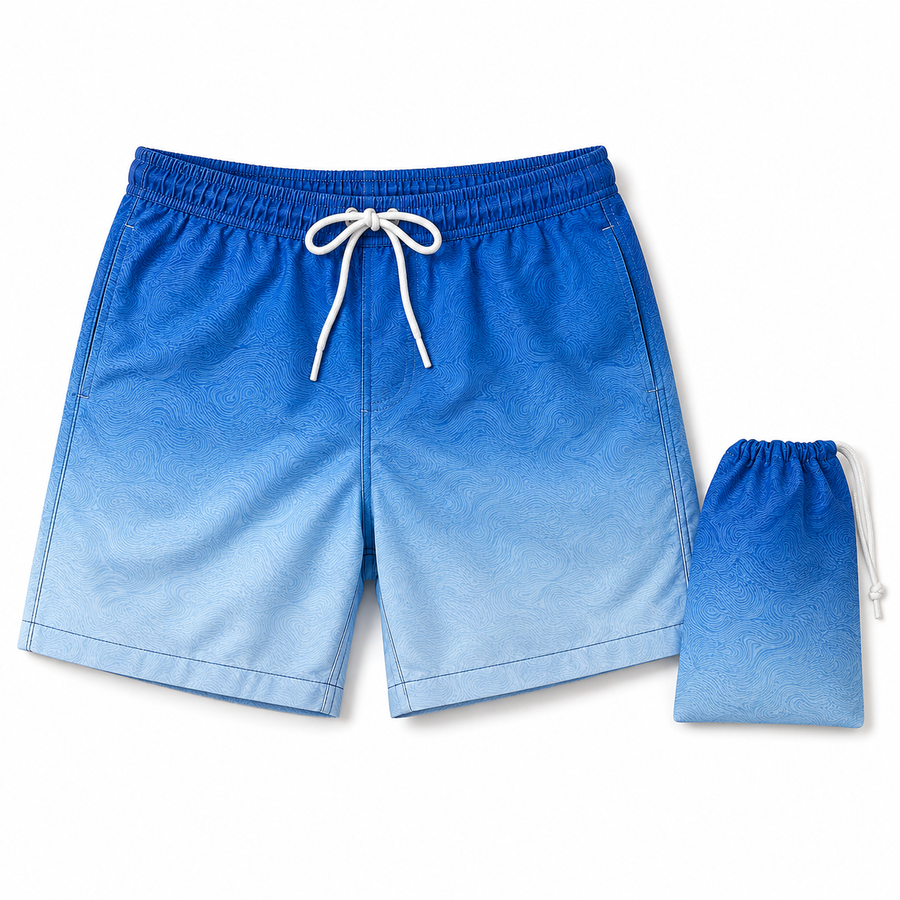 GRADIENT BLUE SWIM SHORTS