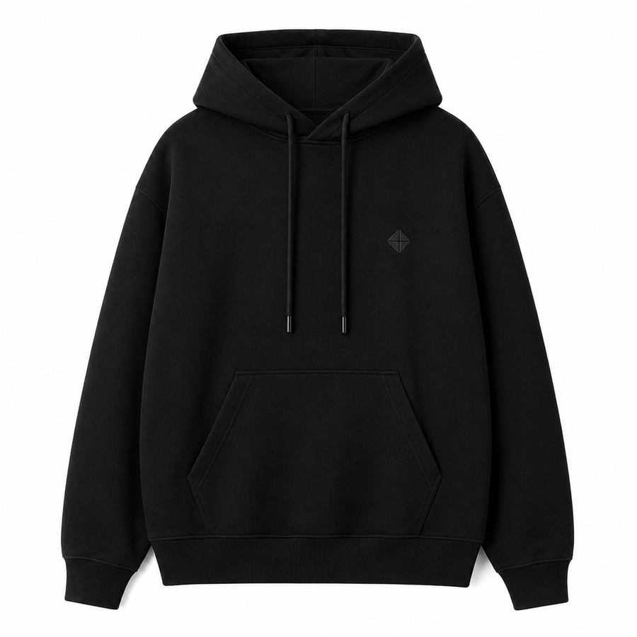 LOGO PATCH HOODIE (BLACK)