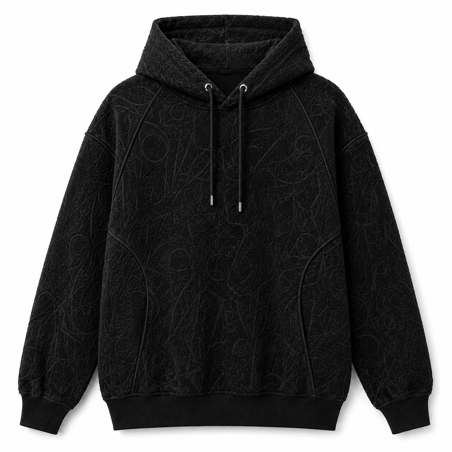 OBLIQUE HOODIE (BLACK)