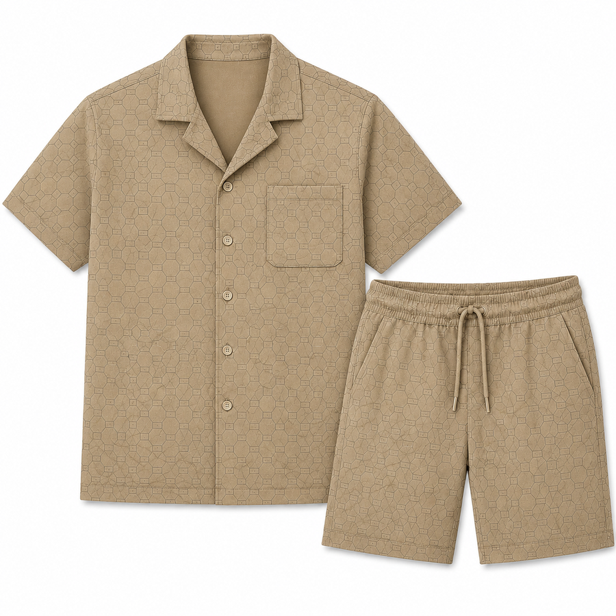 CANVAS SHIRT SET (BEIGE)