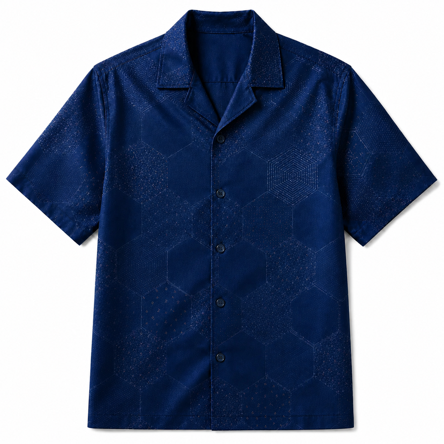 MONOGRAM BLUE SHIRT