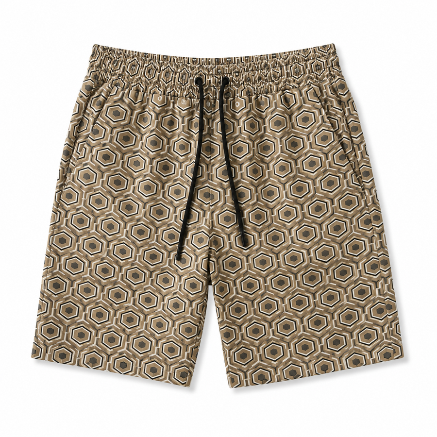 CHECKED SWIM SHORTS