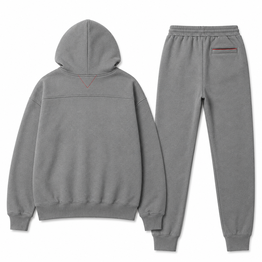 TTC CG TRACKSUIT GREY & RED