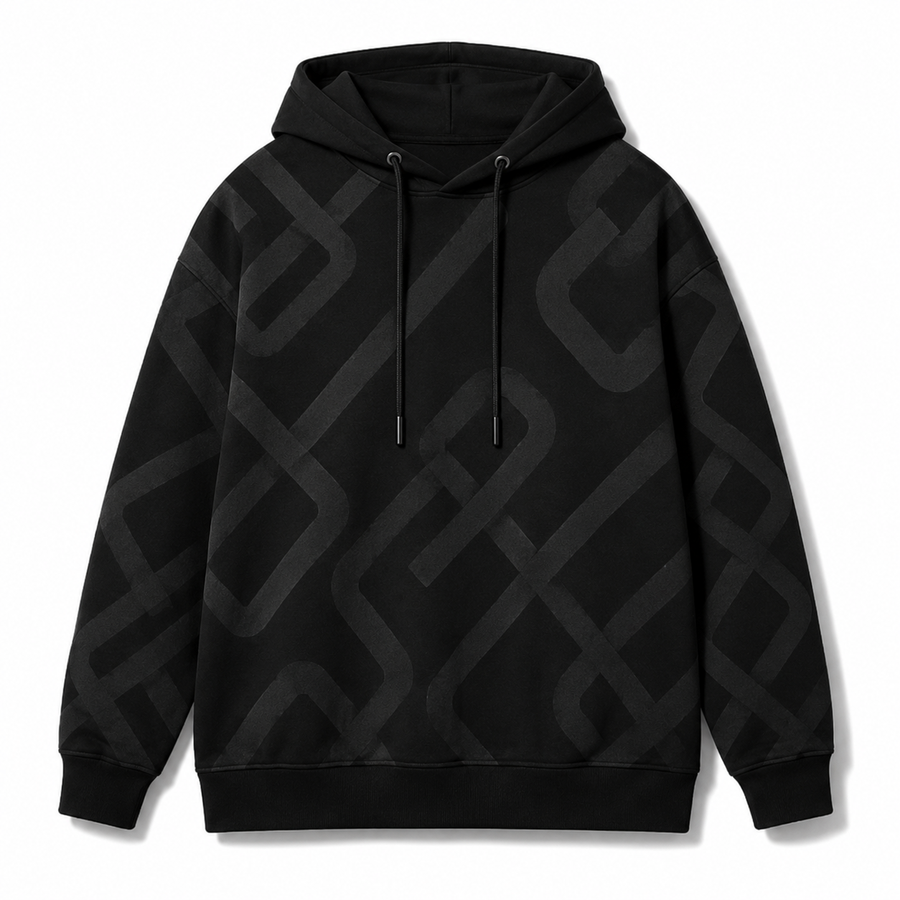 MONOGRAM PATTERN HOODIE
