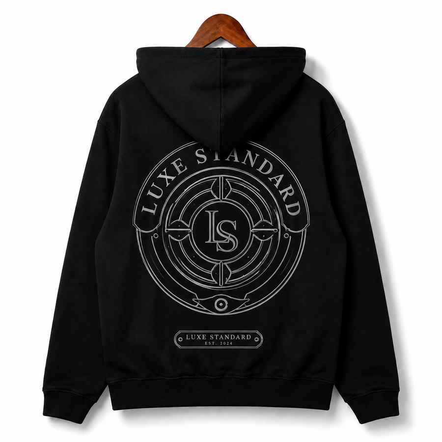 EMBOSSED ZIP UP HOODIE
