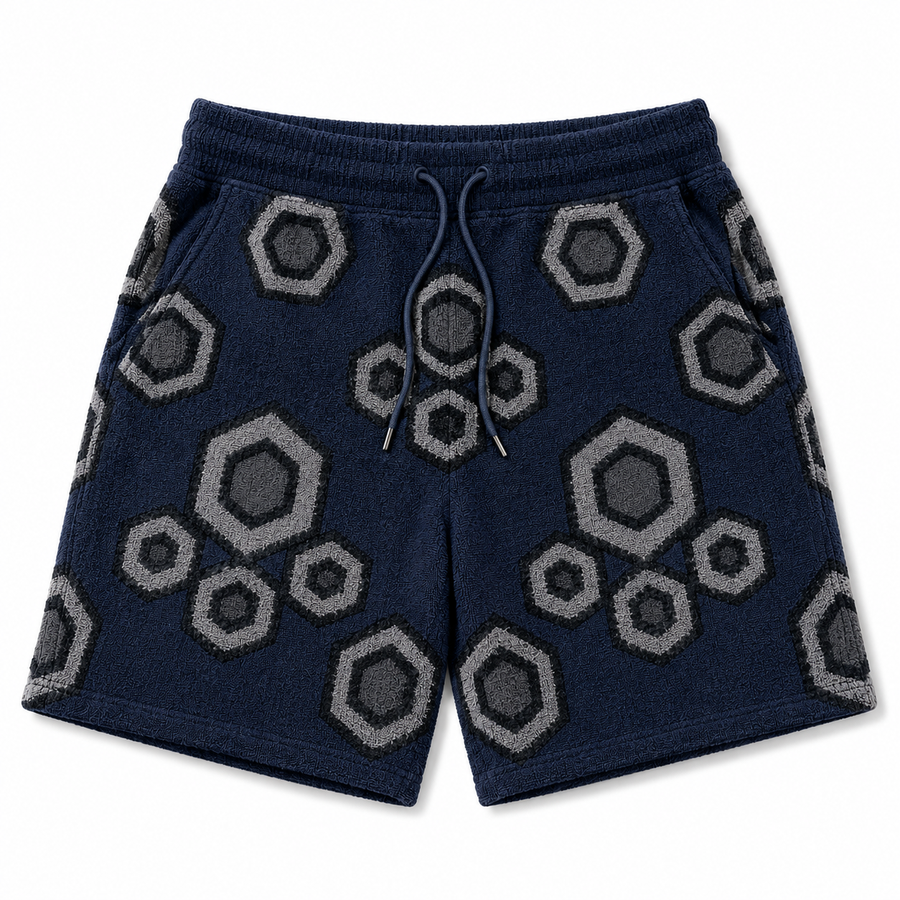 TEXTURED KNIT SHORTS