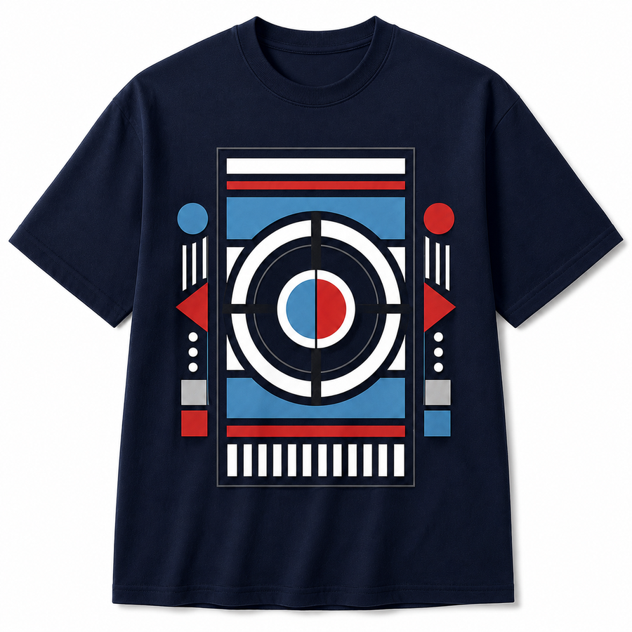 PRINT T-SHIRT (NAVY)