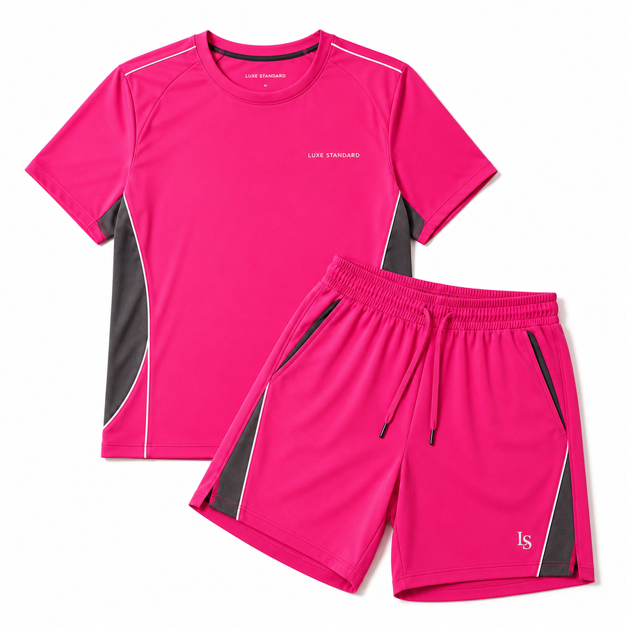T-SHIRT SHORTS SET (PINK)