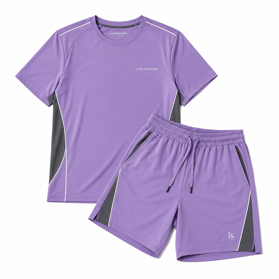 T-SHIRT SHORTS SET (LAVENDER)