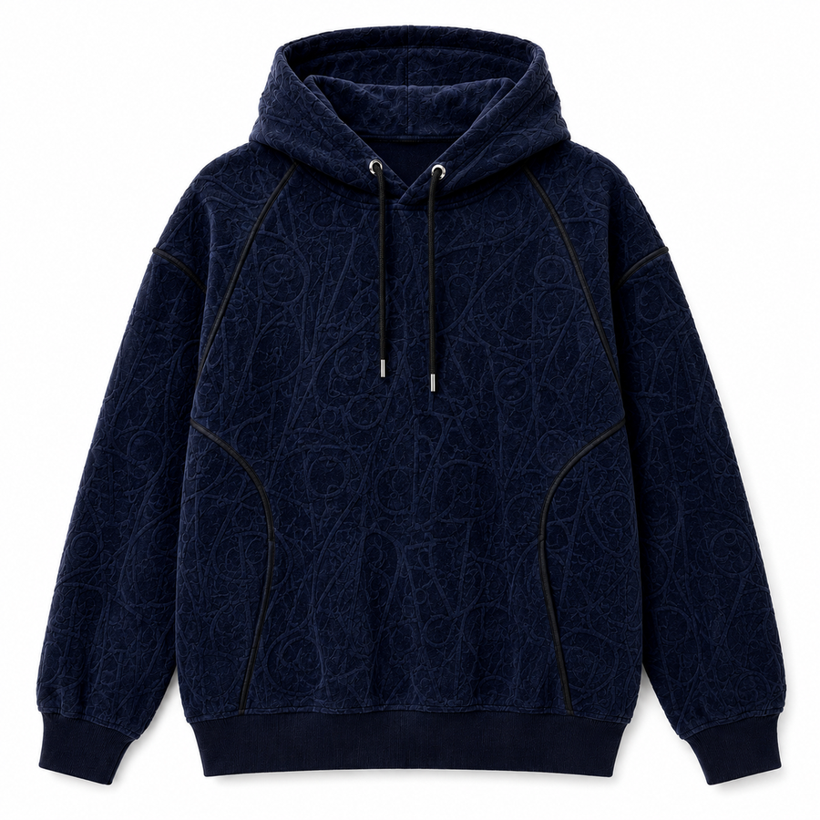 OBLIQUE HOODIE (NAVY)