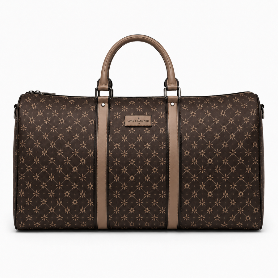 BROWN MONOGRAM DUFFLE BAG