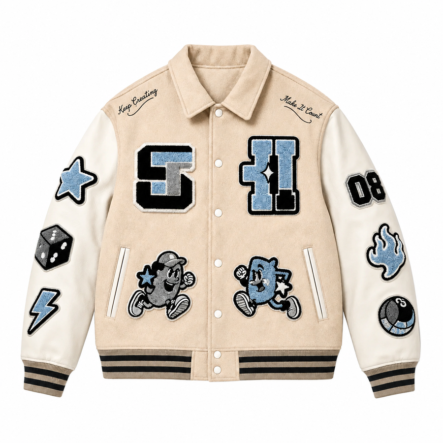 VARSITY JACKET (BEIGE)