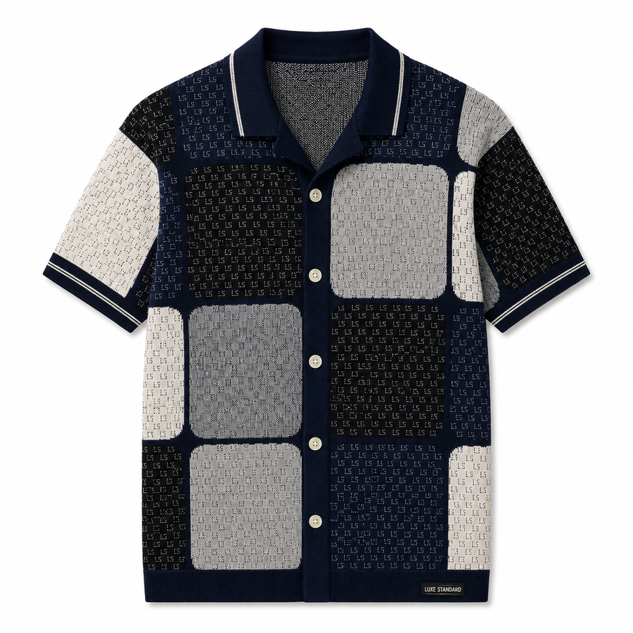 DAMIER JACQUARD TRI SET (JACKET SHIRT SHORTS)