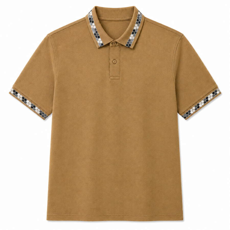 CHECKED POLO (BEIGE)
