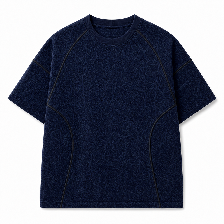 OBLIQUE T-SHIRT (NAVY)