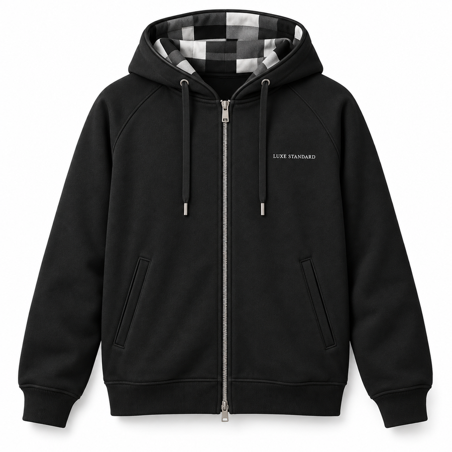 CHECK ZIP HOODIE