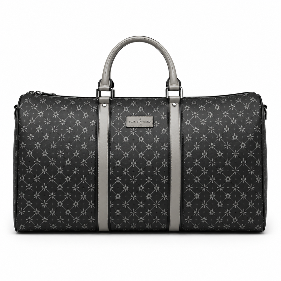 BLACK MONOGRAM DUFFLE BAG